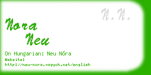 nora neu business card